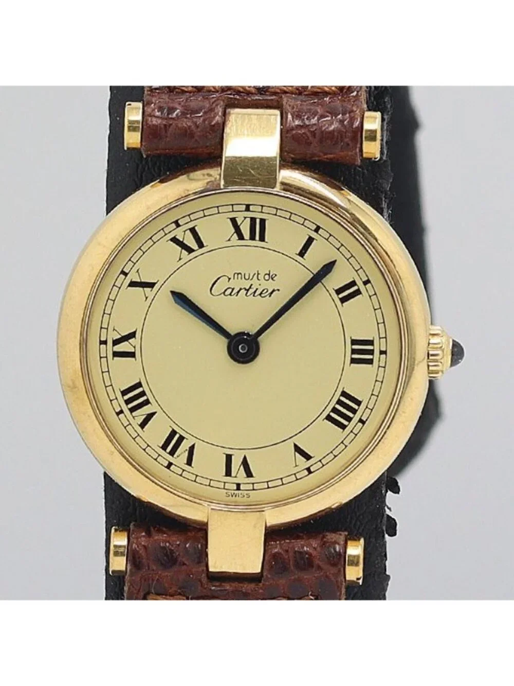 Cartier Must Vendome LM Vermeil Quartz Ivory Dial Watch 7 Ant
